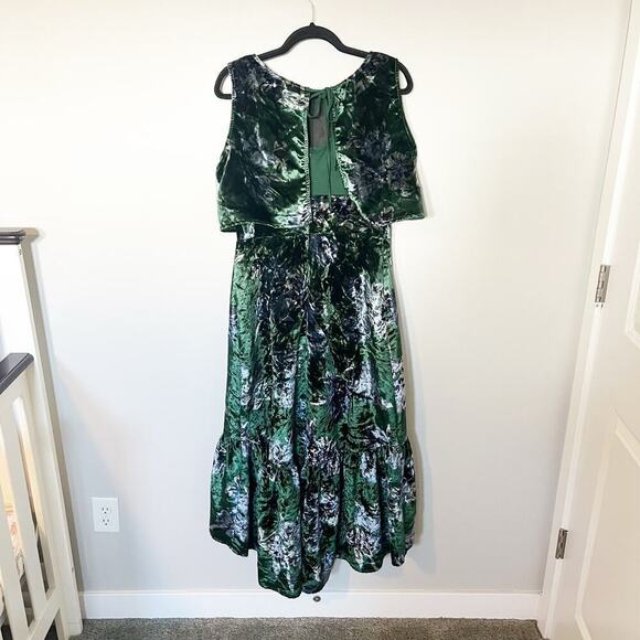 Eva Franco Green Velvet Parlor Rose Velvet
Sleeveless High Low Brie Dress 6 - Picture 3 of 10